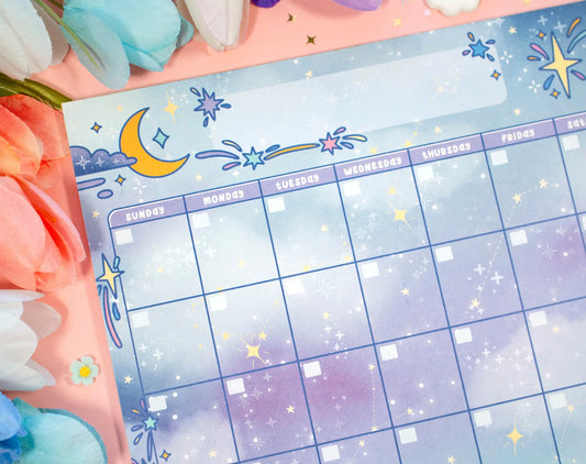 Monthly Planner Pad for Office and School Supplies, 24 sheets, 8.5x11 in