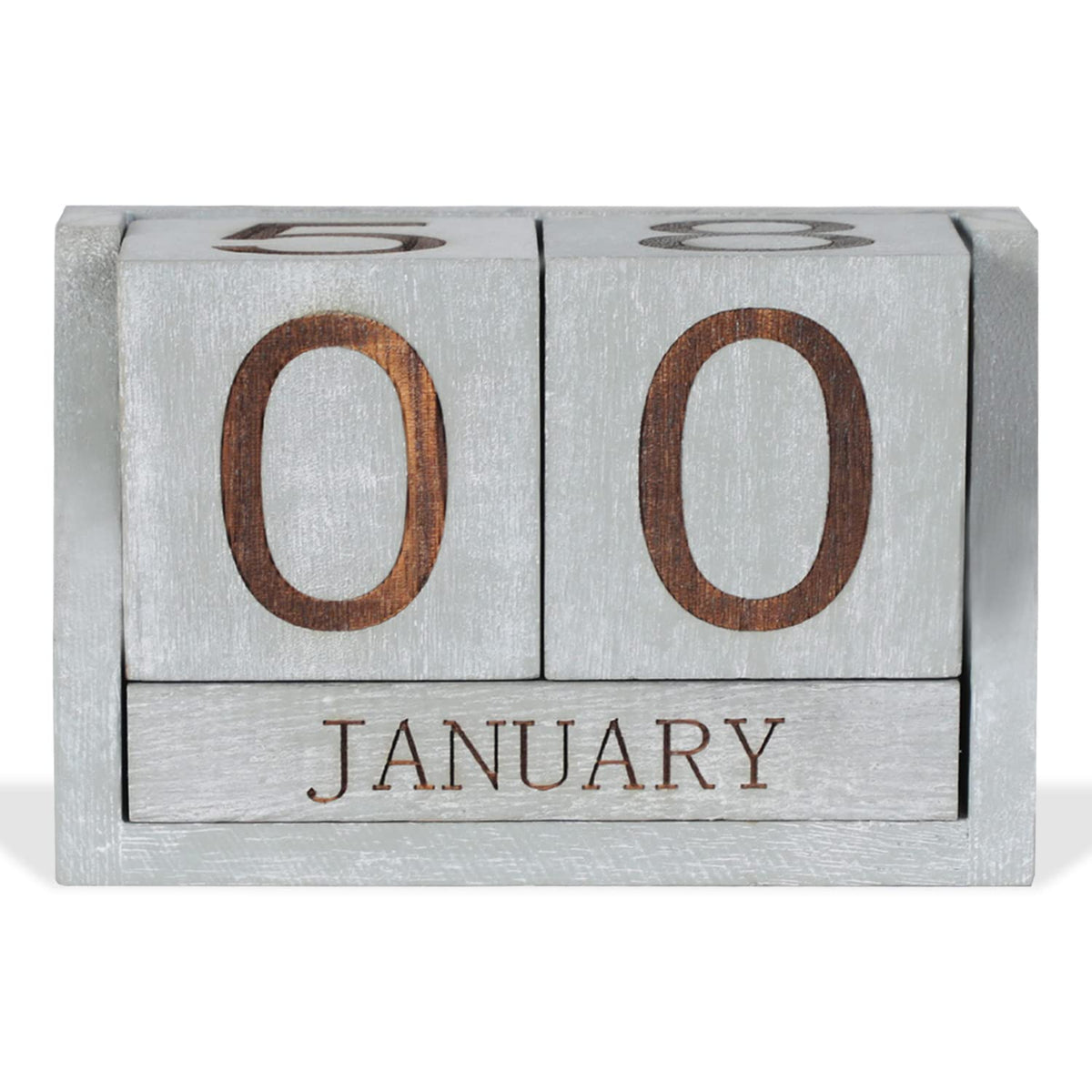 Wooden Perpetual Calendar,Desk Calendar Block,Office Desk Decor Accessories