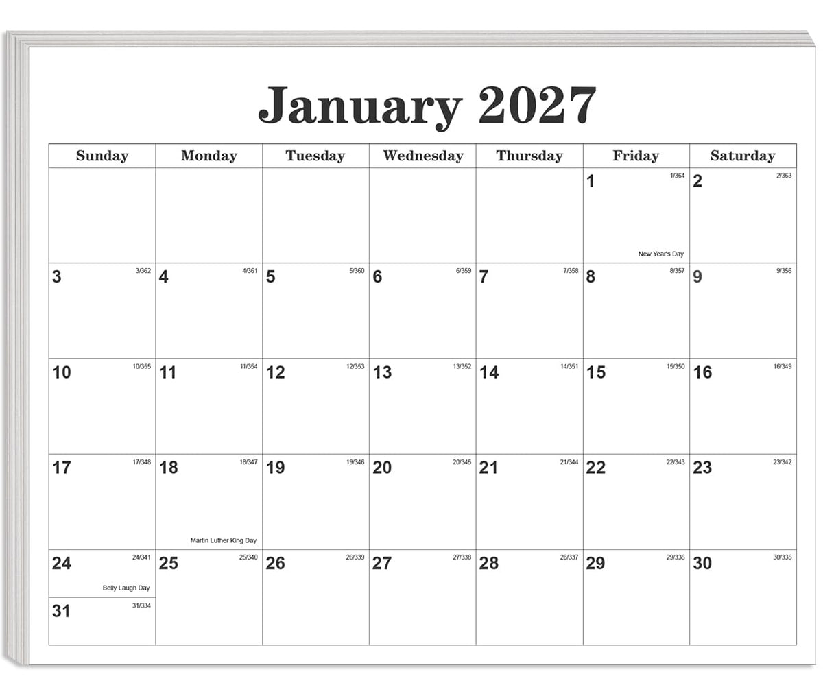 2026-2027 Calendar - 18 Months Calendar from August 2026 - December 2027, Calendar 2026-2027 with Thick Paper, 8.5" x 11", Colorful