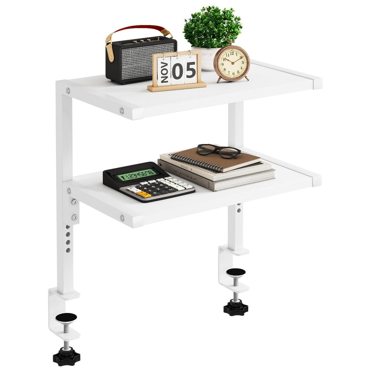 IBUYKE Clamp on Desk Organizer Shelf,Desk Extender Shelves UTMZ007H