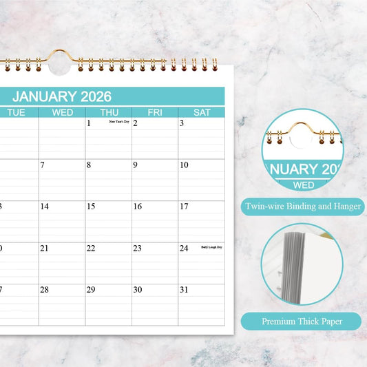 Calendar 2026-2027 - Wall Calendar Runs from Apr 2026 to June 2027-15 Monthly Calendar with Thick Paper for Planning and Organizing for Home or Office, Calender Planner, 8.5 x 11 In 2026 27 Calendars