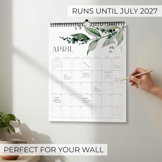 Aesthetic 2026-2027 Wall Calendar - Runs from June 2026 Until December 2027