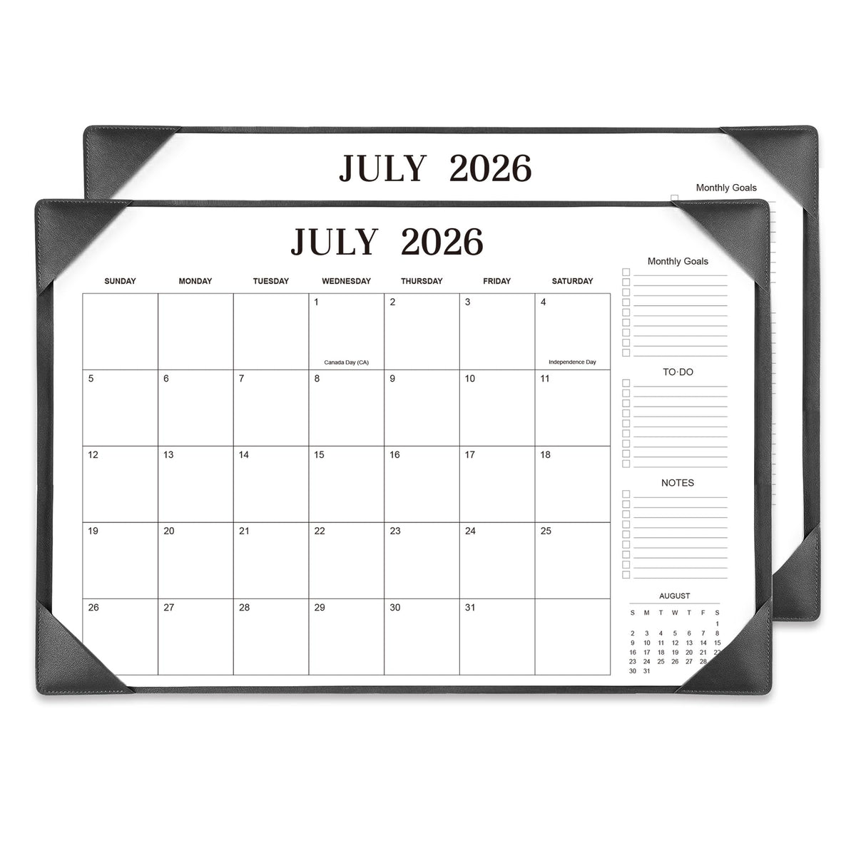 Desk Calendar 2026-2027 with Desk Mat – 17" x 12" Desk Pad Calendar Runs from July 2026 to December 2027, Office Supplies Desktop Monthly Calendar for Home & Office