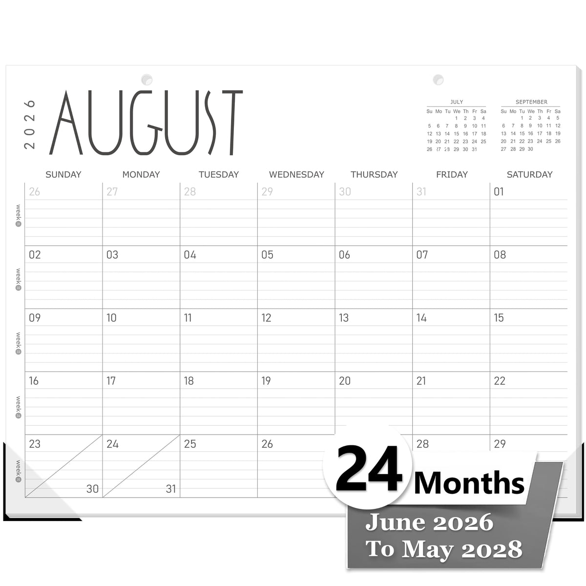GuassLee 2027 wall calendar 12 month, Jan 2027-Dec 2027, 14"x11"
