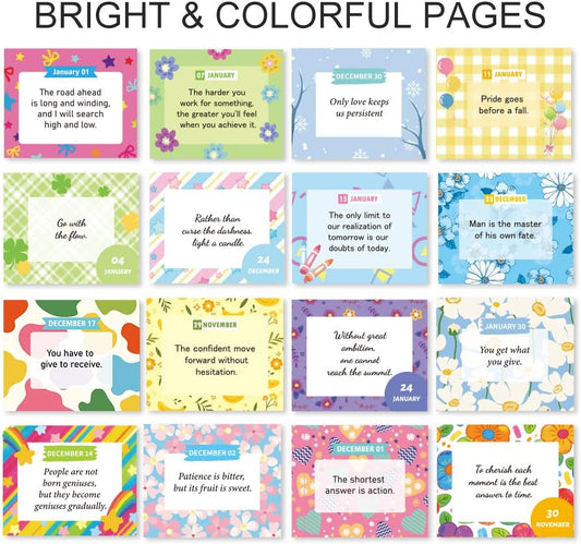 Motivational Desk Calendar Office Home Decor for Women, Daily Flip Perpetual Calendar Inspirational Quotes, Inspirational Gifts for Women,Desk Accessories & Office Decor