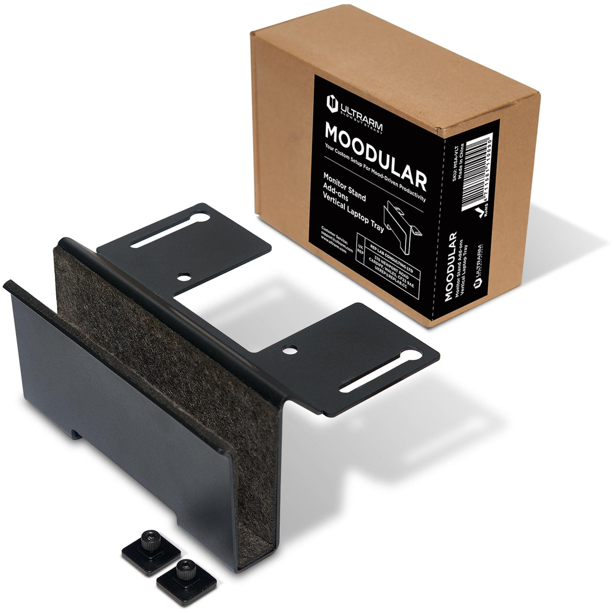 ULTRARM Moodular Wooden Monitor Stand Desk Organizer, Large 45.6" Oak