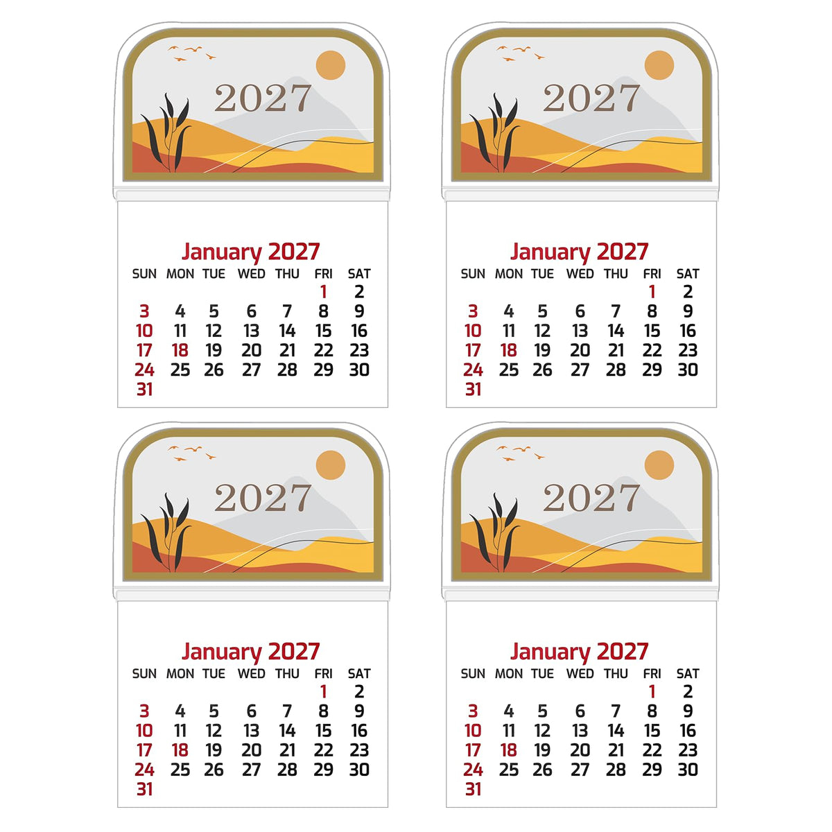 Mini Stick on Calendars 2027 Small Calendars Peel and Stick Calendar Adhesive Monthly Wall Calendars for Car Desk Wall Auto Truck Laptop Fridge Home Office School (2Pack)