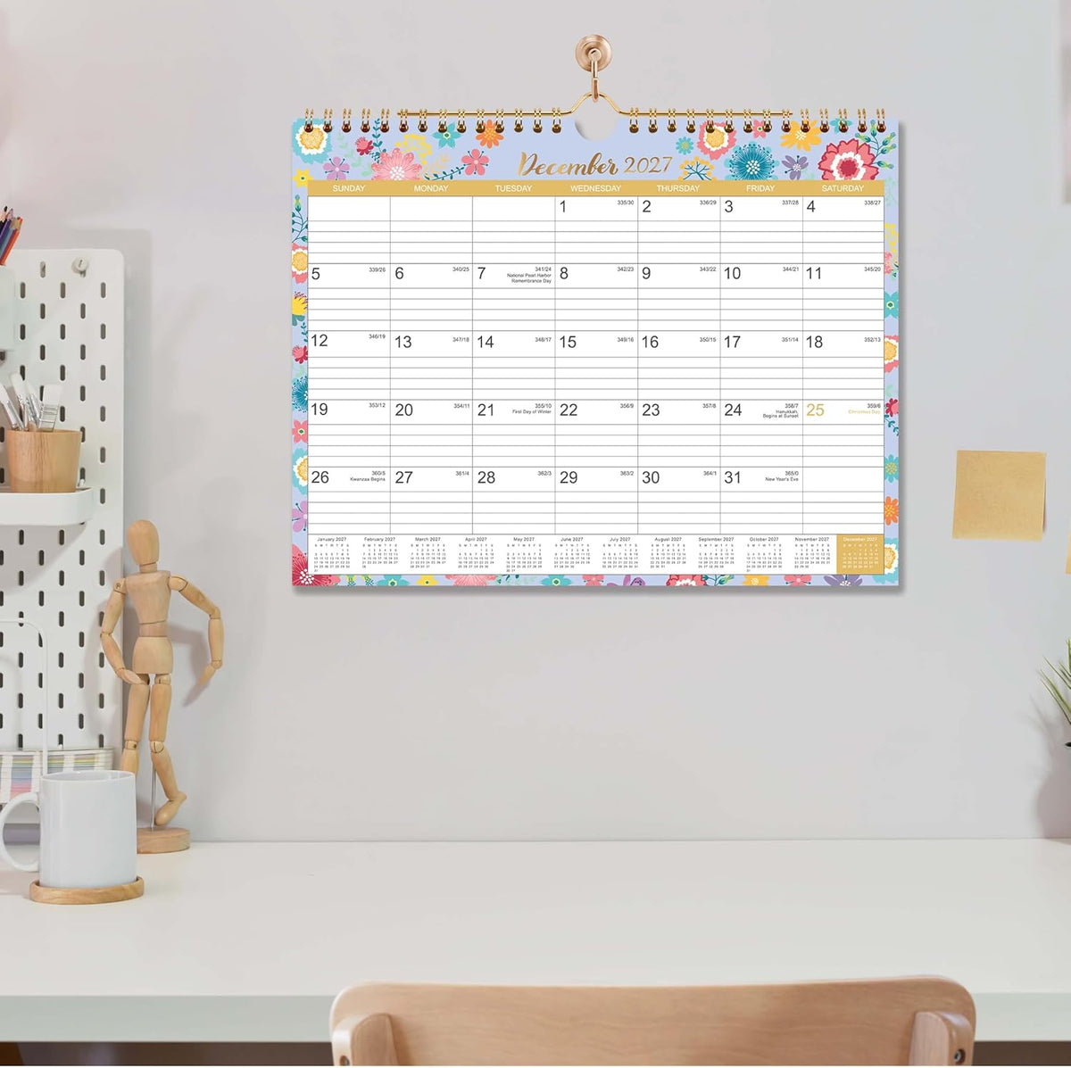 2027 Calendar - 2027 Wall Calendar, 2027 Calendar 12 Month, 11" x 8.5"