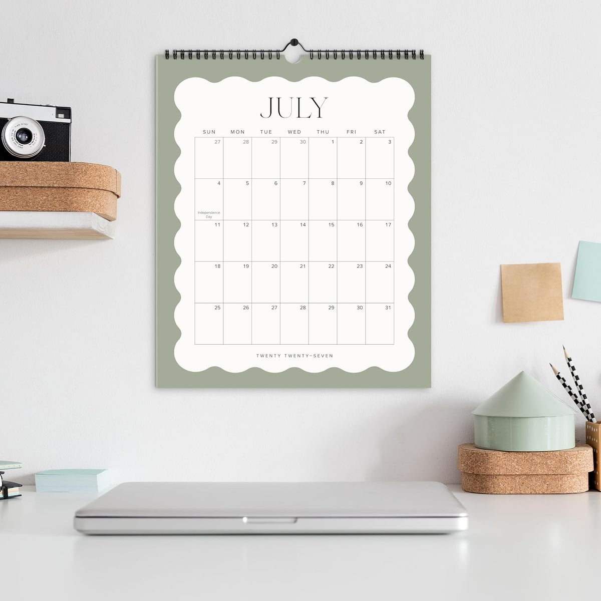Aesthetic 2026 Wall Calendar - Runs from January 2026 Until July 2027