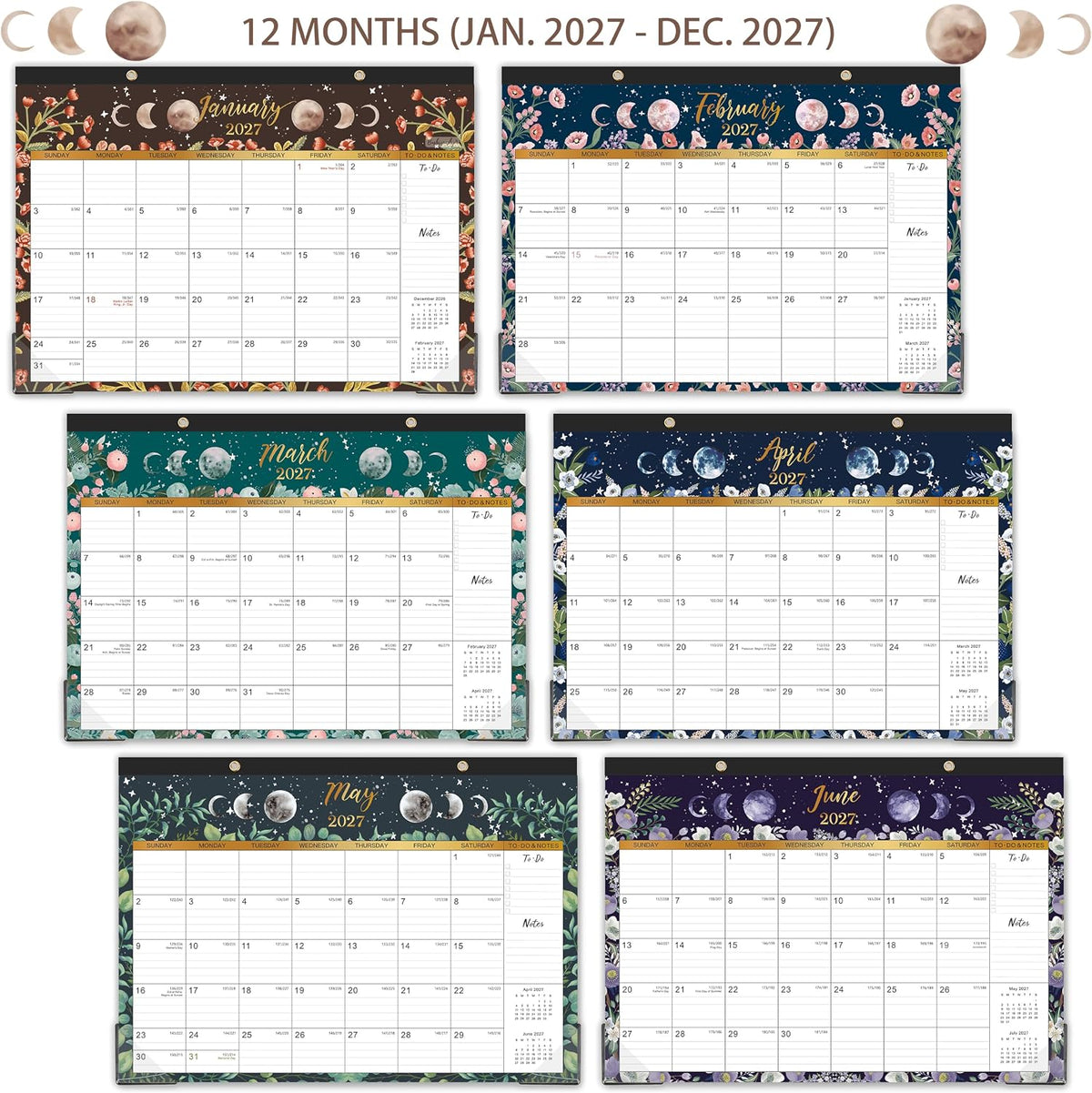 2027 Desk Calendar - Desk/Wall Calendar 2027, JAN 2027 - Dec 2027