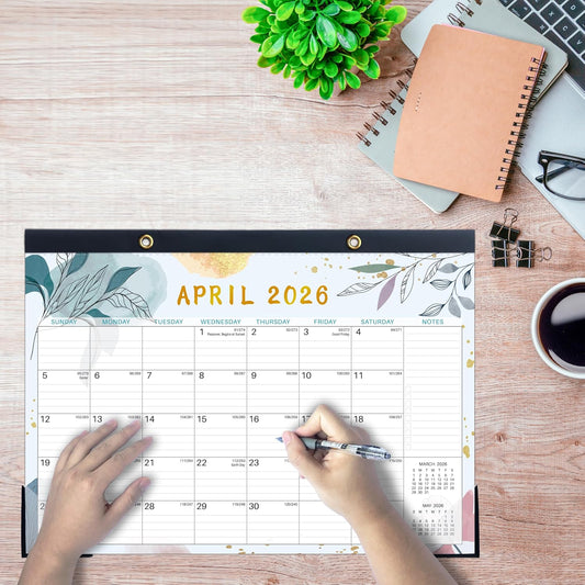 Desk Calendar 2026-2027 – Run Now to Dec 2027, 21 Monthly Desk Calendar, 2026-2027 Large Desk Calendar, 17'' x 12'', Best Desk/Wall Calendar with Ruled Blocks, Notes, Desk Pad, 2 Corner Protectors