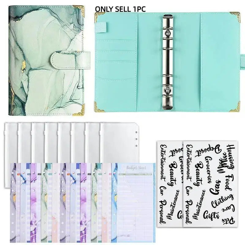 A6 Budget Binder, 1 Set Budget Planner, Financial Planner with Cash Envelopes & Budget Sheets & Stickers, Monthly Budget Binder for 52 Weeks, Savings Challenge Planner, Savings Tracker Organizer, Office Stationery & Supplies