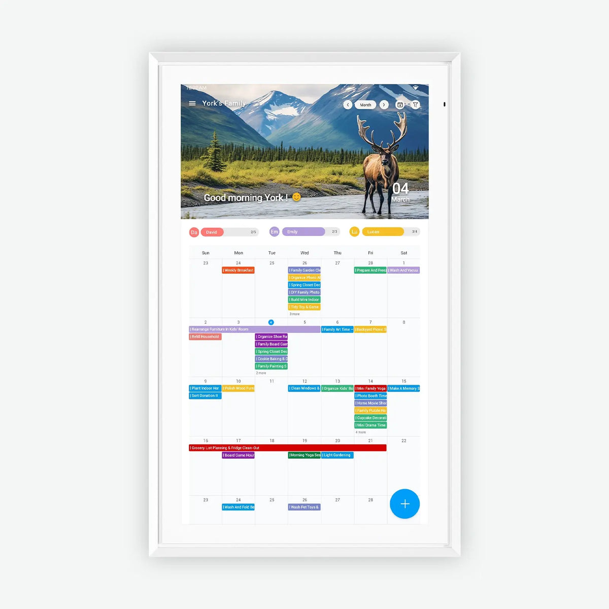 ApoloSign 2026 Dual-Mode Smart Digital Family Wall Calendar - 15.6"/21.5" Digital Display Weekly Planner for Parents, Voice Control, Gemini AI, Tasks Organizer, Chore Rewards, Customizable Widget Dashboard