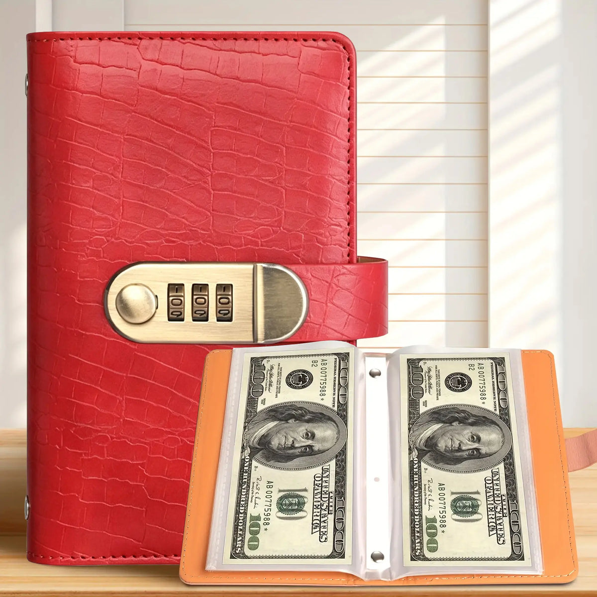A6 Password Lock Savings Notebook - 1 Count Small Accounting Notebook for Financial Management, Money and Important Information Storage