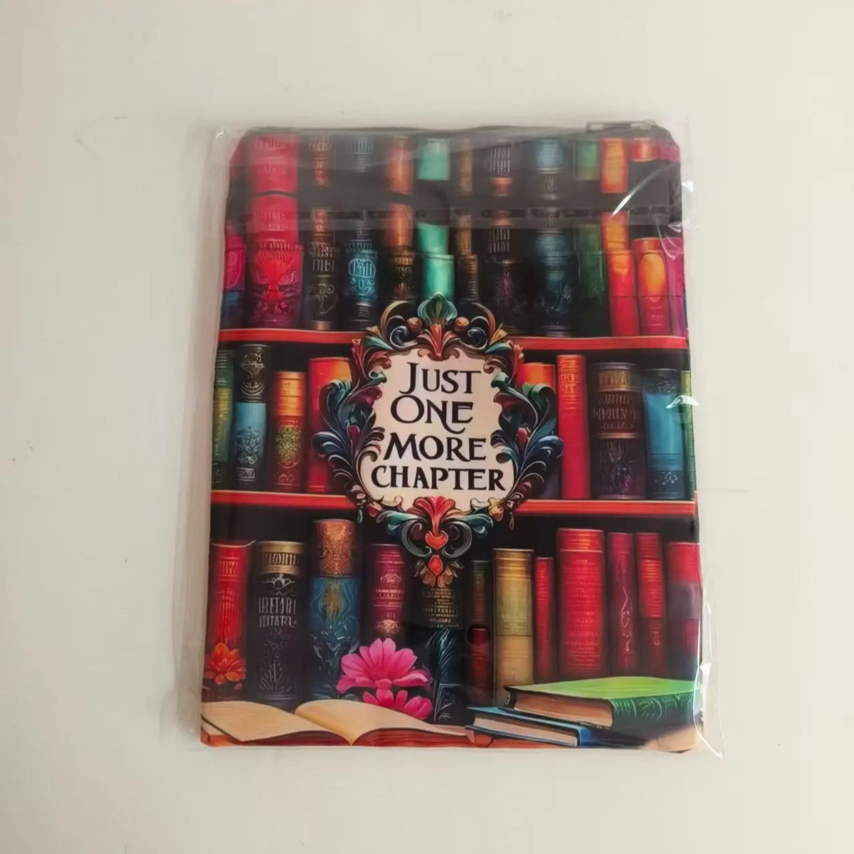 Vintage Library Book Cover, 'read Another Chapter' Quote, Zippered Pouch, Organizers, Fits Paperback/hardcover Books, Ideal Gift for Book Lovers