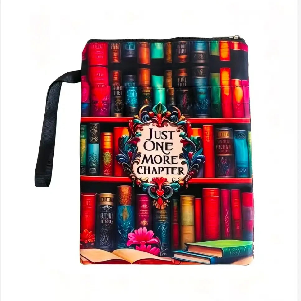 Vintage Library Book Cover, 'read Another Chapter' Quote, Zippered Pouch, Organizers, Fits Paperback/hardcover Books, Ideal Gift for Book Lovers
