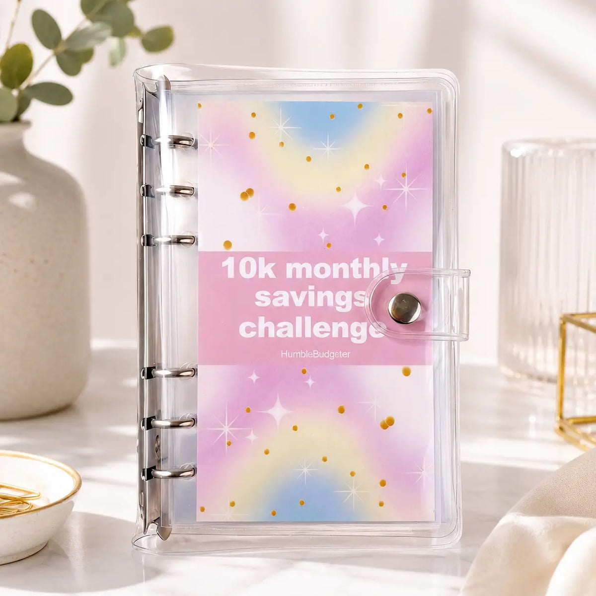 A6 12 Month Money Saving Challenge Binder, 1 Count Money Saving Budget Binder, Budget Planner Notebook with Cash Envelopes, Savings Challenges Book for Home Office, 2026 New year Valentine's Day Gift #GLOBAL PICKS