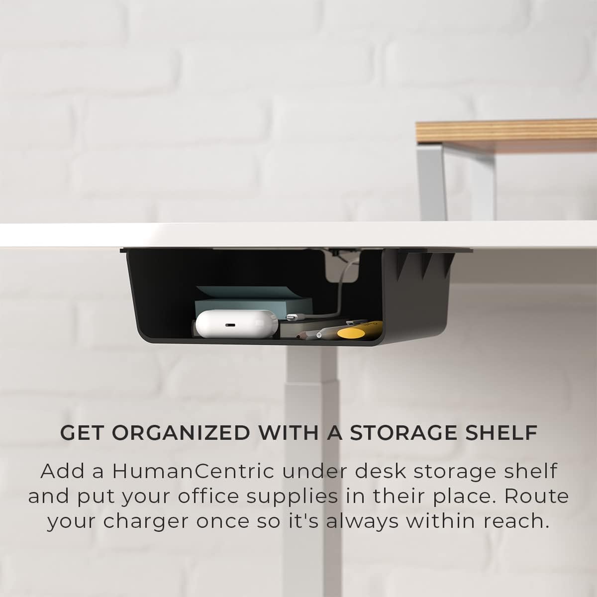 HumanCentric Under Desk Storage Shelf, Drawer Organizer