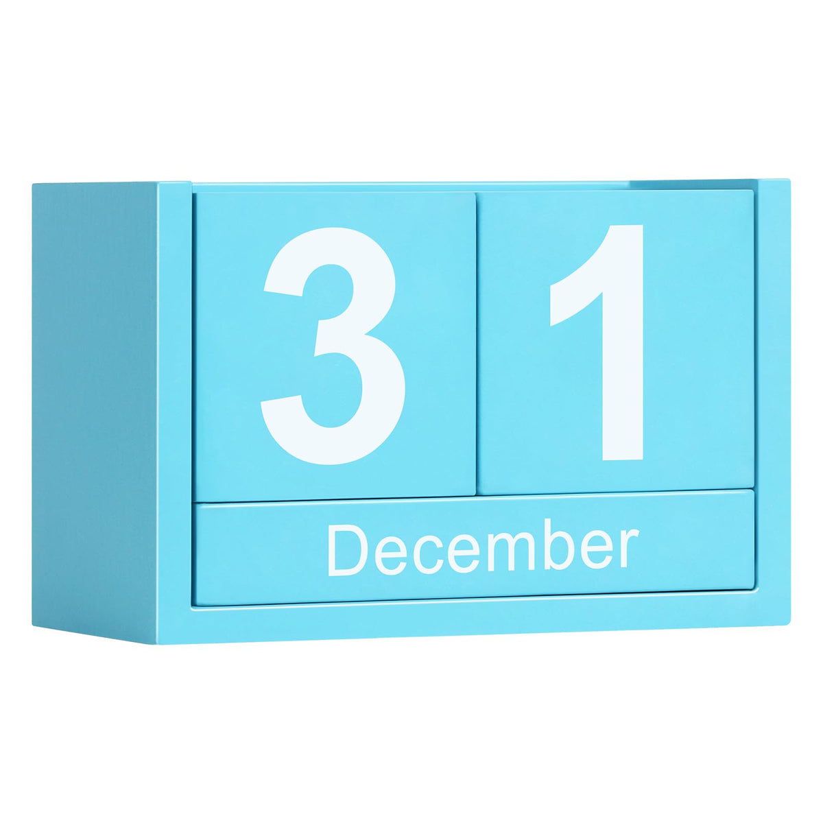 Wooden Block Calendar for Desk, Small Size Daily Desktop Perpetual Desk Calendar, Cute Date Display Desk Accessories for Home Office Decor, Teacher, Classroom, Reusable Yearly, Pink