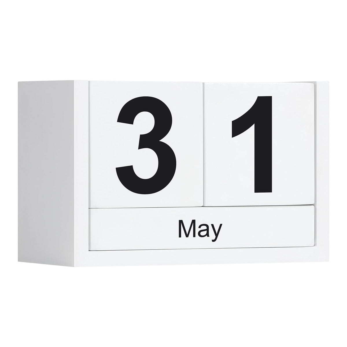 Wooden Block Calendar for Desk, Small Size Daily Desktop Perpetual Desk Calendar, Cute Date Display Desk Accessories for Home Office Decor, Teacher, Classroom, Reusable Yearly, Pink