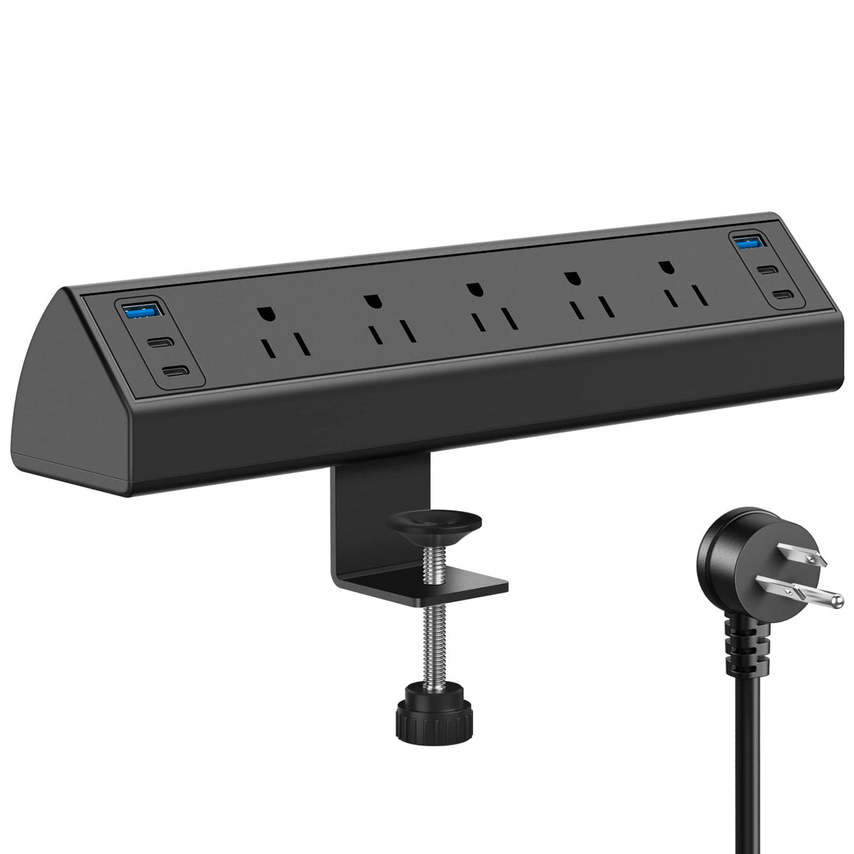Jgstkcity Desk Clamp Power Strip USB C,Table Surge Protector