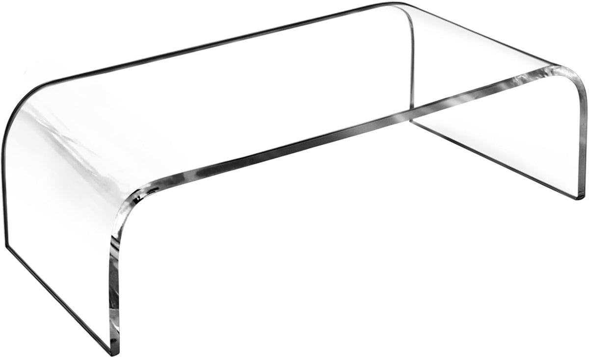 AMT Premium Acrylic Clear Monitor Riser Laptop/PC/Multimedia Monitor Stand for Home Office