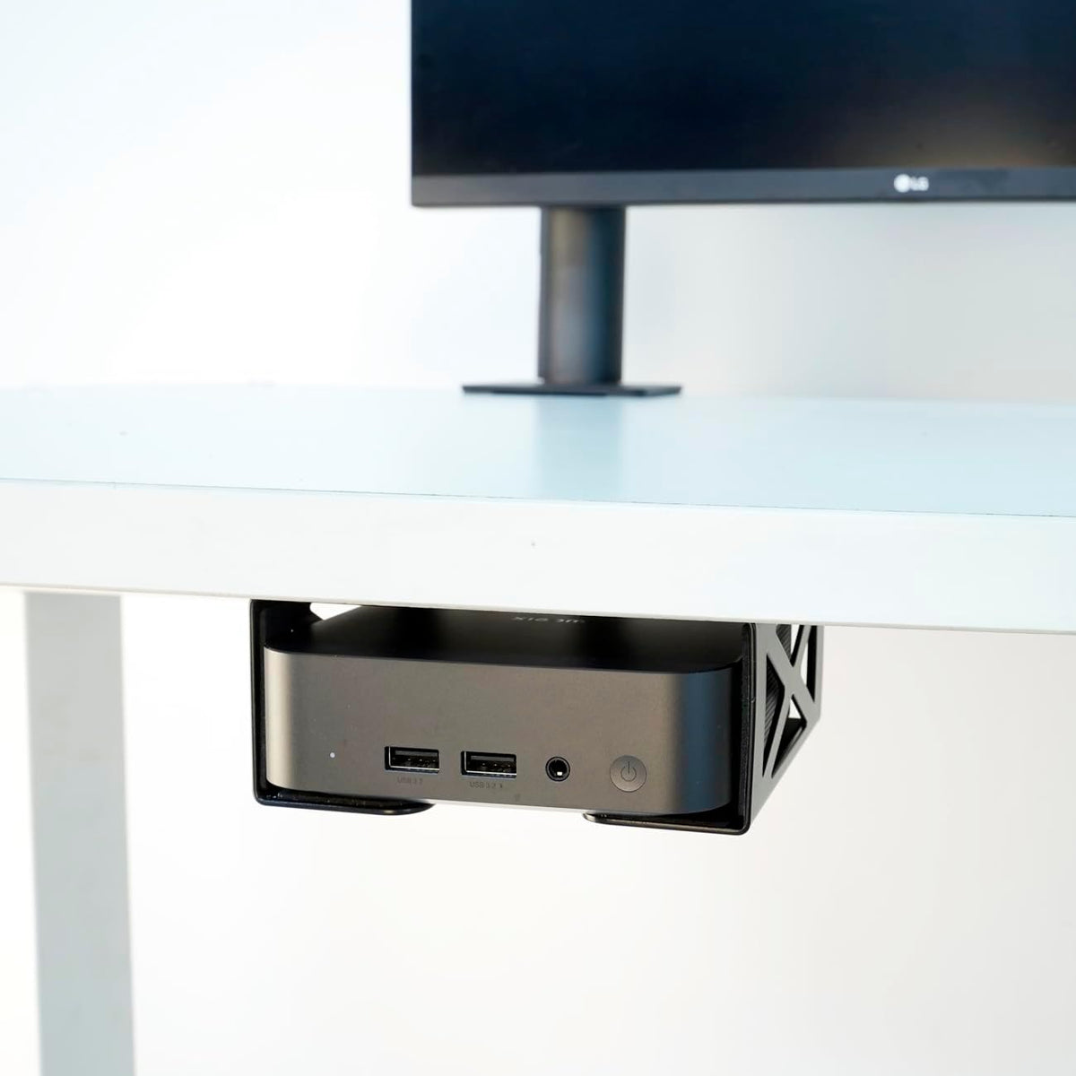 Under Desk Laptop/Mini PC Storage Mount,CPU Holder,Compatible with Dell OptiPlex,Mac Book,Mac mini and More.