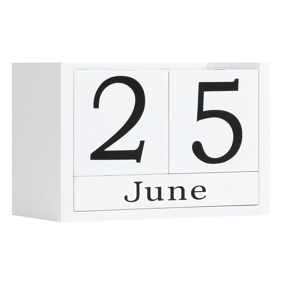 Wooden Block Calendar for Desk, Small Size Daily Desktop Perpetual Desk Calendar, Cute Date Display Desk Accessories for Home Office Decor, Teacher, Classroom, Reusable Yearly, Pink