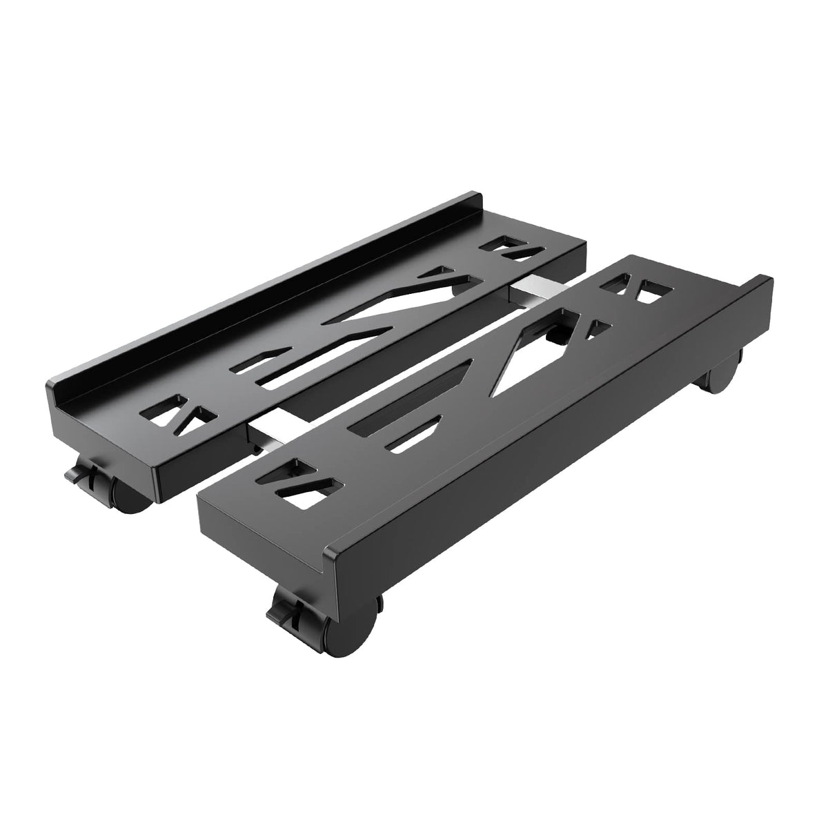 Adjustable Computer Tower Stand, Ventilated Mobile CPU Holder, Black