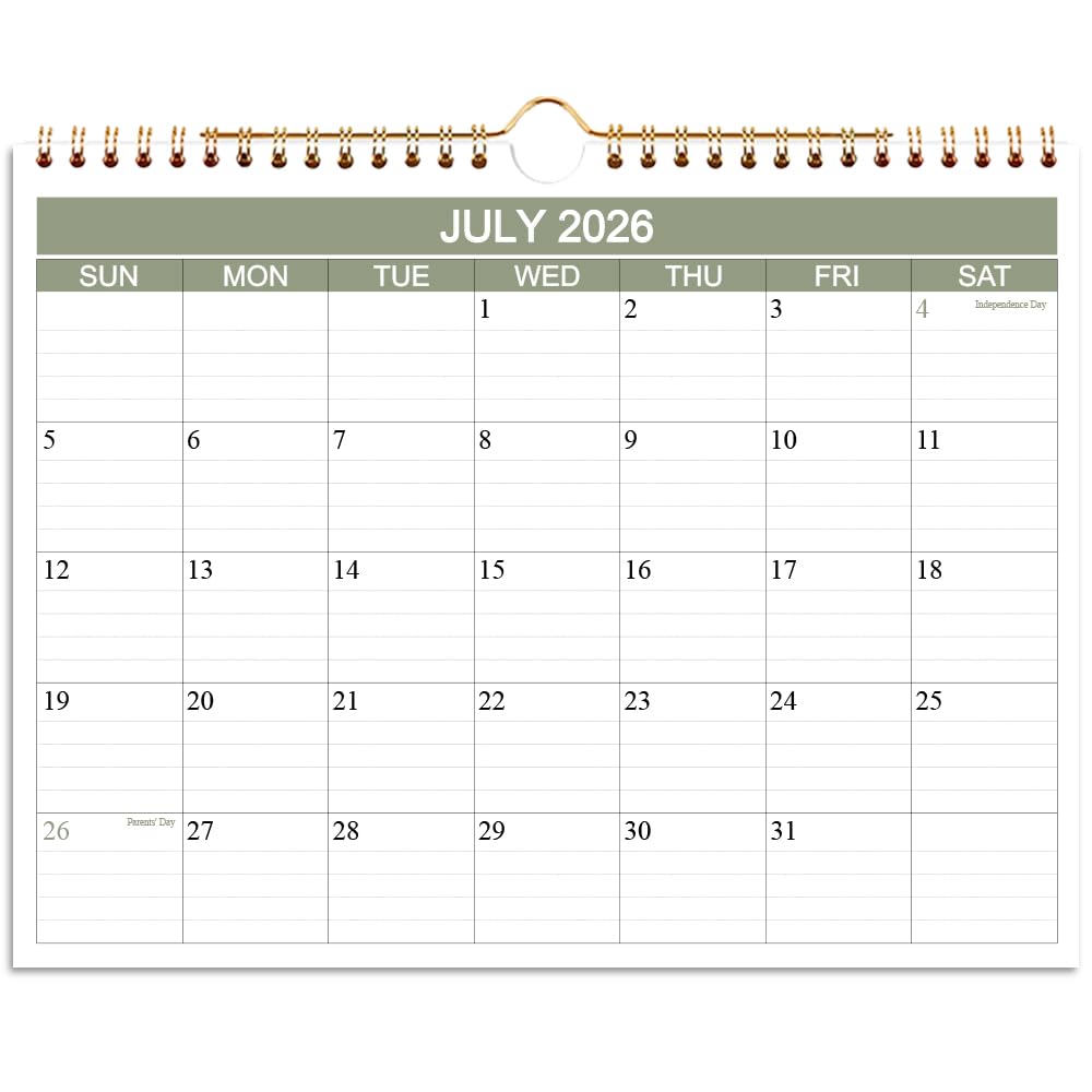 Calendar 2026-2027 - Wall Calendar 2026-2027 Runs from July 2026 to December 2027, 18 Months Calendar with Thick Paper for Planning at Home or Office, 8.5 x 11 Inch, Black