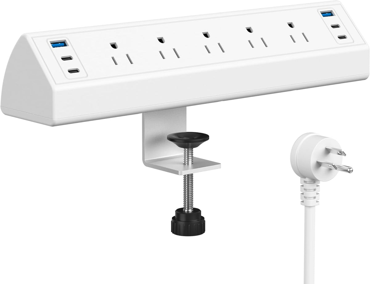 Jgstkcity Desk Clamp Power Strip USB C,Table Surge Protector