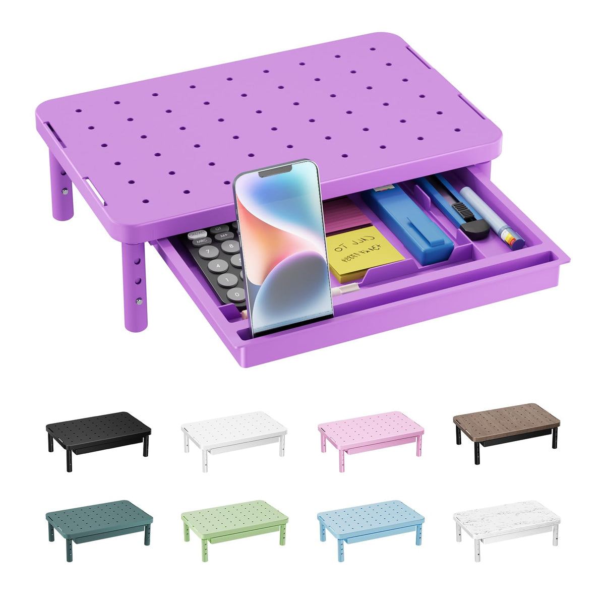 WALI Computer Monitor Stand with Storage and Pen Holder