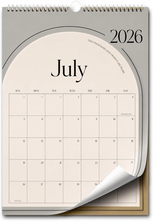 TREES Aesthetic Wall Calendar 2026-2027, 18-Month Calendar, 15" x 10"