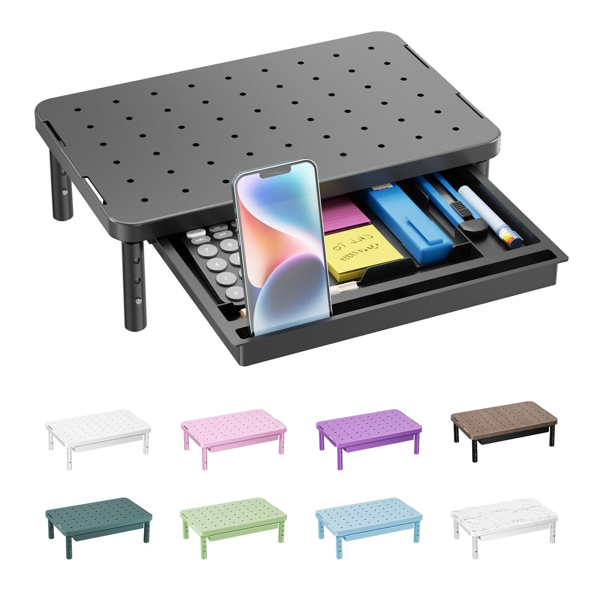 WALI Computer Monitor Stand with Storage and Pen Holder