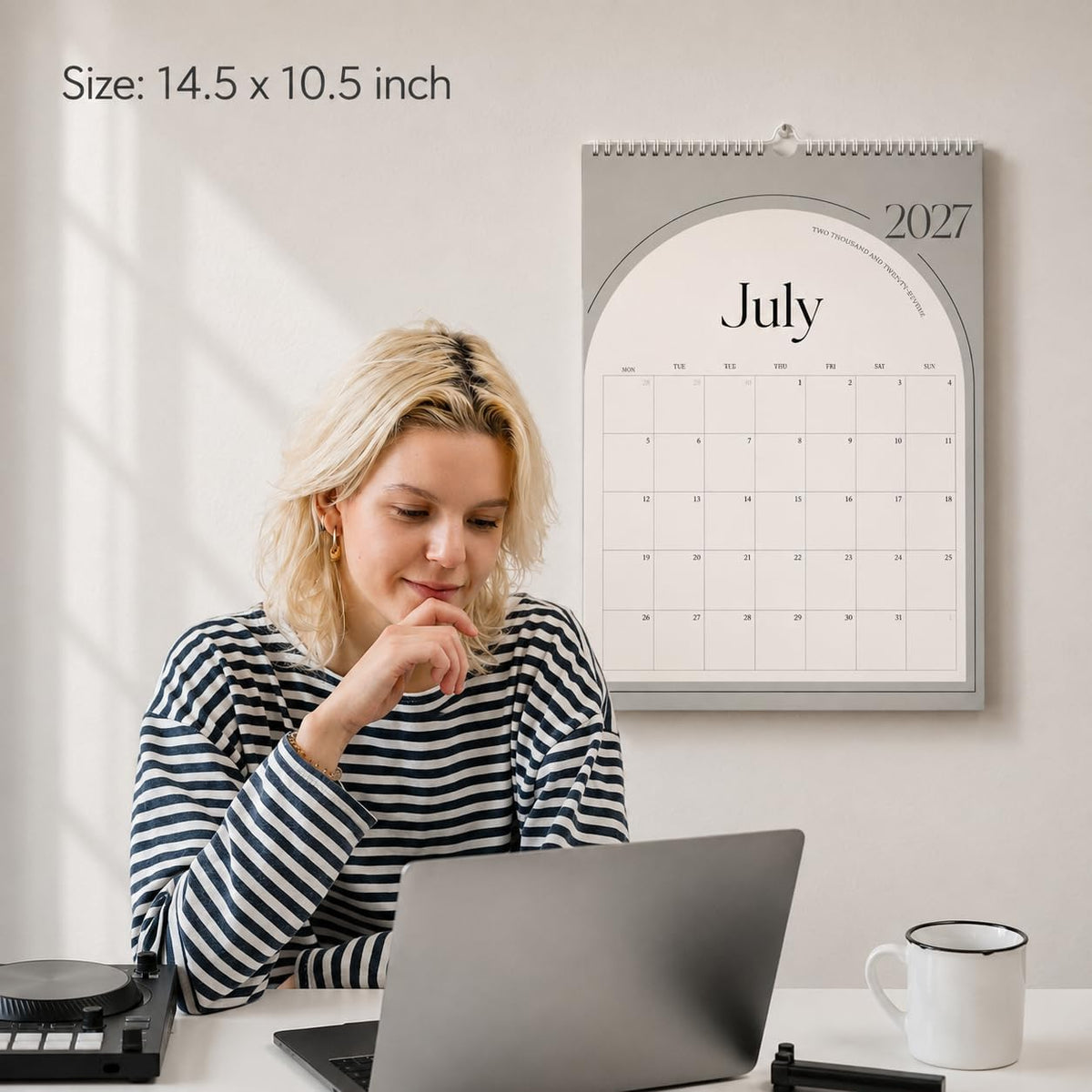 TREES Aesthetic Wall Calendar 2026-2027, 18-Month Calendar, 15" x 10"