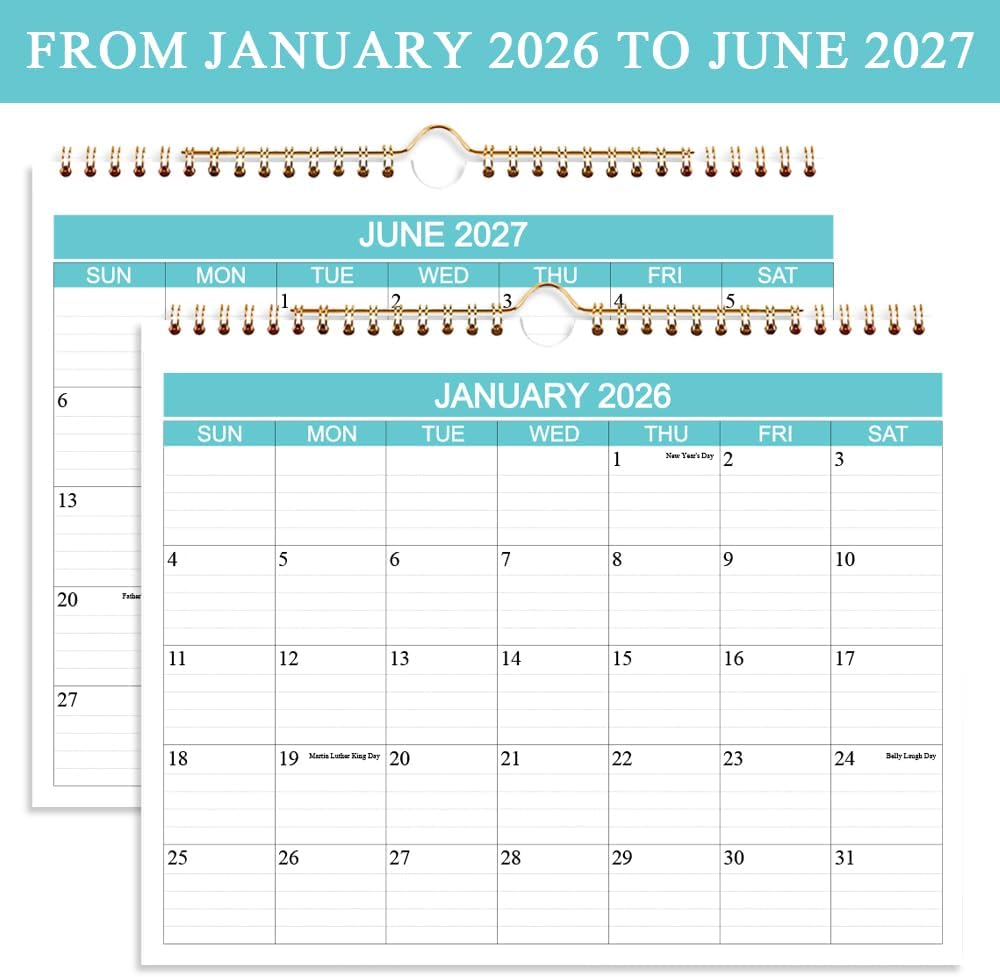 Calendar 2026-2027 - Wall Calendar Runs from Apr 2026 to June 2027-15 Monthly Calendar with Thick Paper for Planning and Organizing for Home or Office, Calender Planner, 8.5 x 11 In 2026 27 Calendars