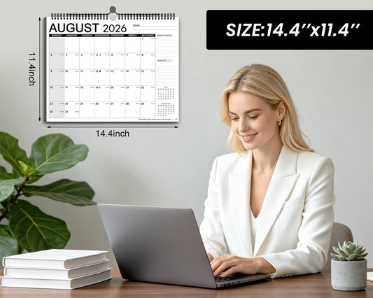 AECCN Wall Calendar 2026-2027, Jul 2026-Dec 2027, 14.4'' x 11.4''