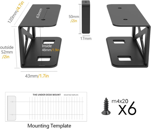 Under Desk Laptop/Mini PC Storage Mount,CPU Holder,Compatible with Dell OptiPlex,Mac Book,Mac mini and More.