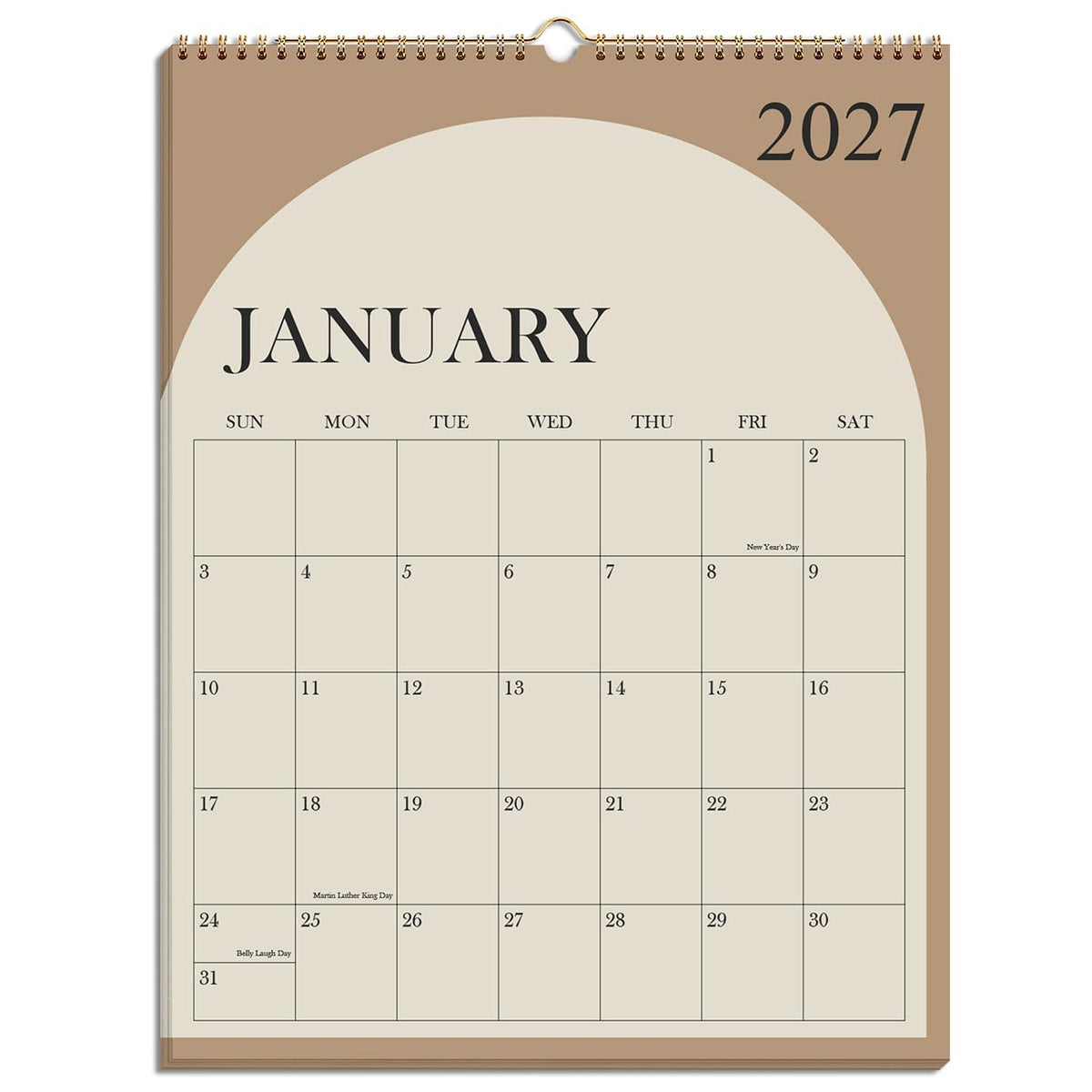 Calendar 2026-27 - Calendar 2026-2027 from July 2026 to December 2027, Spiral Binding Hanging Wall Calendar 2026 for Home/Office, 8.5" x 11", Black
