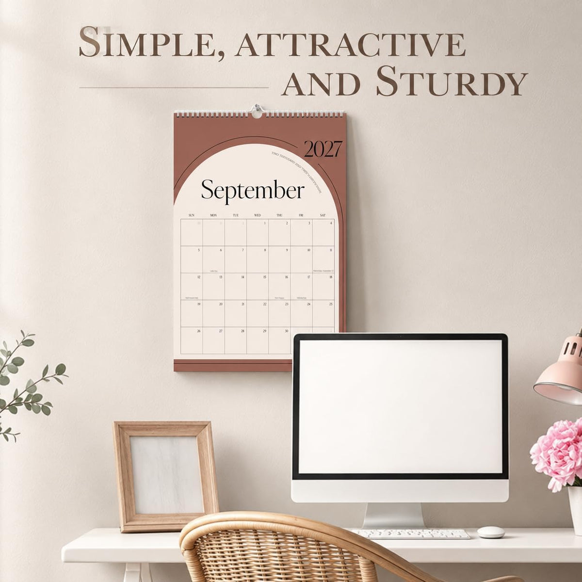 TREES Aesthetic Wall Calendar 2026-2027, 18-Month Calendar, 15" x 10"