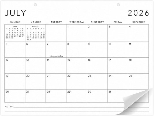 Aesthetic 2026 Desk Calendar - Runs From January 2026 Until July 2027
