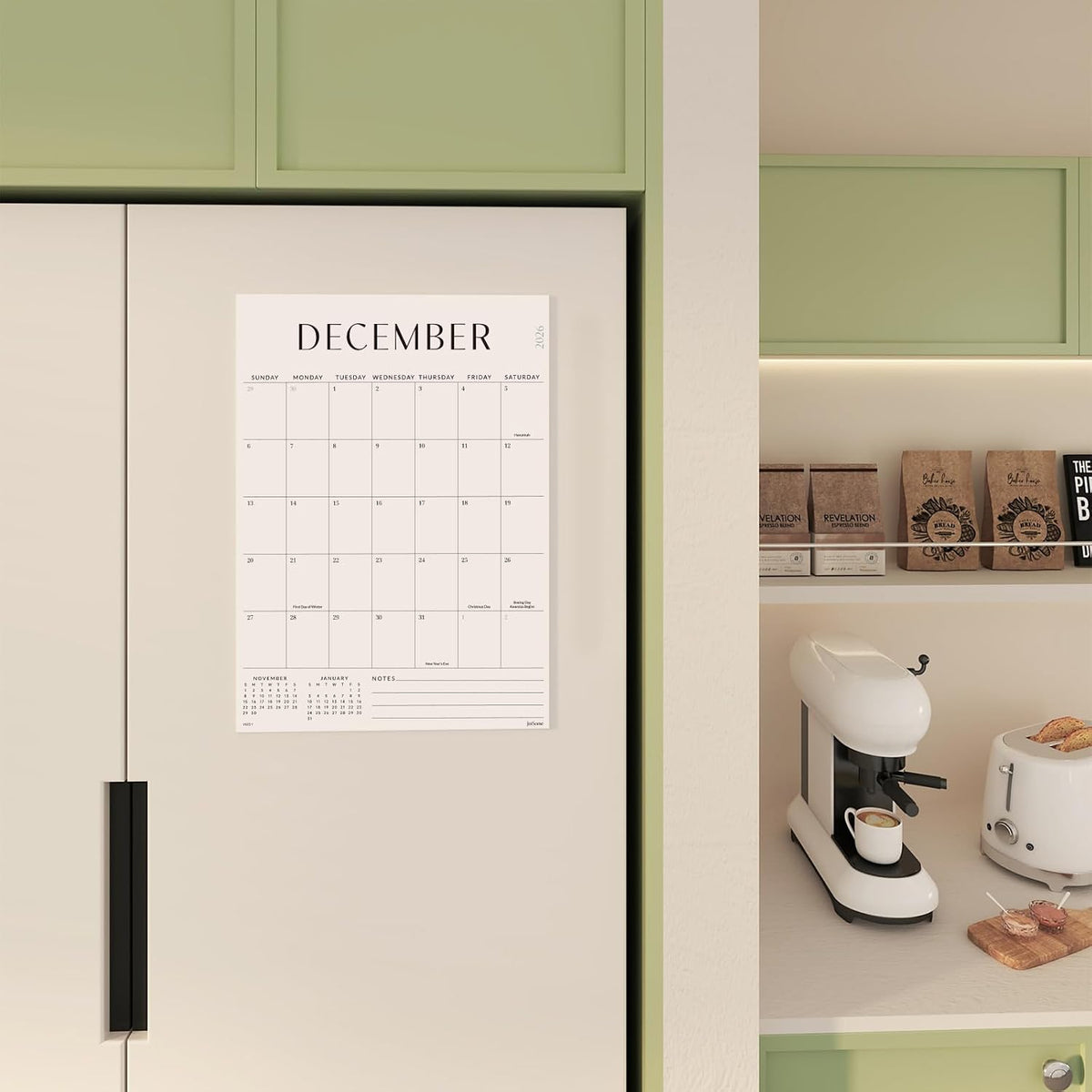 Jotsome Magnetic Calendar for Refrigerator 2026-2027