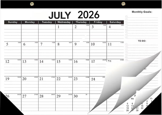 Kyweel 2026-2027 Desk Calendar, 12 Month Desk Calendar/Wall Calendar Combo, 17" x 12", July 2026-June 2027, Highlight Holidays, Planning Calendar, Thick Paper