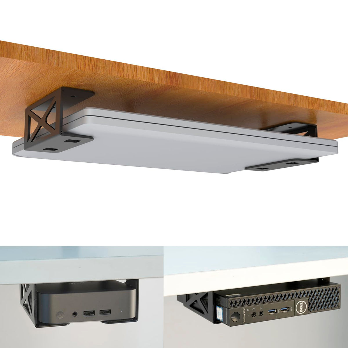 Under Desk Laptop/Mini PC Storage Mount,CPU Holder,Compatible with Dell OptiPlex,Mac Book,Mac mini and More.