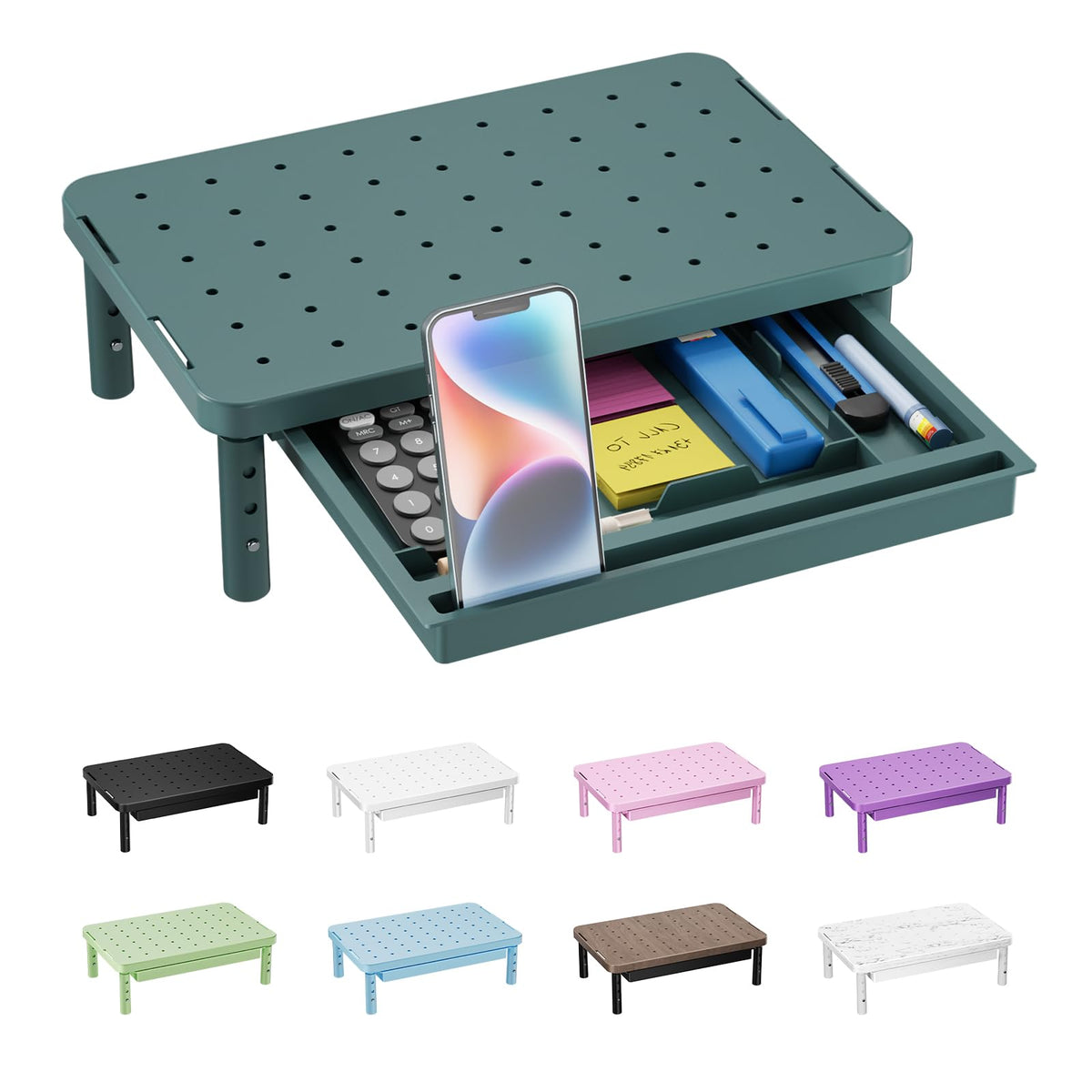WALI Computer Monitor Stand with Storage and Pen Holder