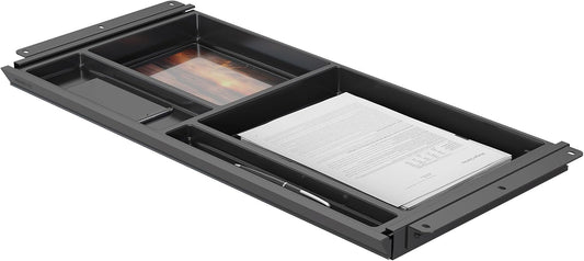 Mount-It! Deep Under Desk Storage Drawer, 4 Compartments, 25.8 in W, Black