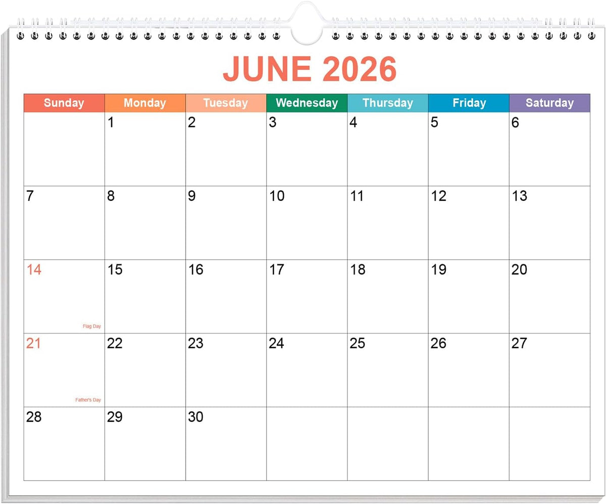 2026-2027 Calendar - 18 Months Calendar from August 2026 - December 2027, Calendar 2026-2027 with Thick Paper, 8.5" x 11", Colorful