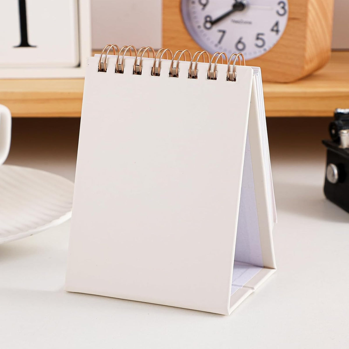 Mini Desk Calendar 2026-2027 - Standing Flip Monthy Small Desktop Calendar Runs from July 2026 to Dec 2027-250 GSM Thick Paper Twin-Wire Binding for for Home School, or Office (Pink)