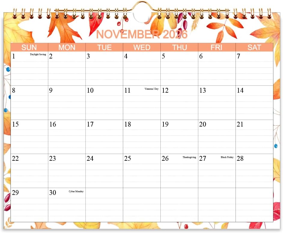 Calendar 2026-2027 - Wall Calendar from Apr 2026 to Jun 2027- Monthly Calendar with 140gsm Thick Paper for Planning and Organizing for Home or Office, 8.5 x 11 In Wall Calendar 2026-2027