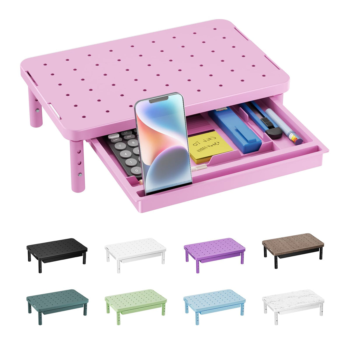 WALI Computer Monitor Stand with Storage and Pen Holder
